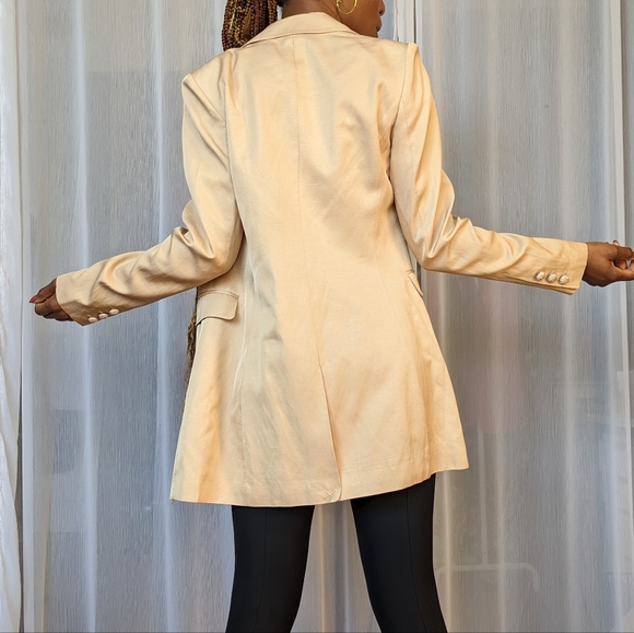 Vintage beige double breasted blazer / Size M - Picture 5 of 7